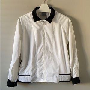 Nike White and Black Windbreaker